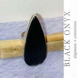 Sublime Black Onyx Gemstone Chunky Handmade Ring